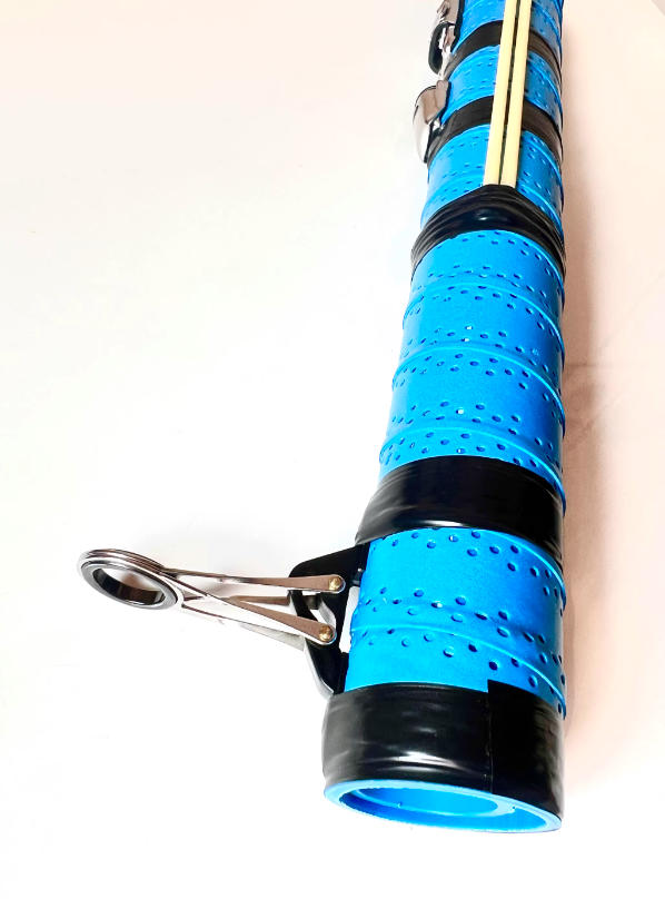 A catapult-style lure rodHandcrafted Catapult-Style Lure Rod with Spinning Reel, Foldable Guides & Lures – Ideal for Raft & Sea Fishing