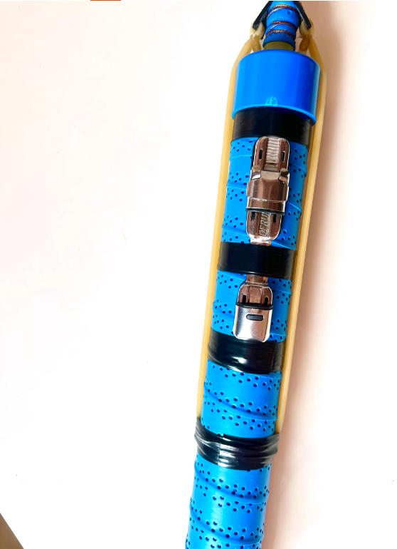 A catapult-style lure rodHandcrafted Catapult-Style Lure Rod with Spinning Reel, Foldable Guides & Lures – Ideal for Raft & Sea Fishing